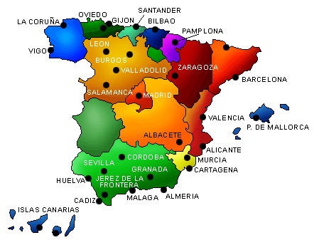 Spain Coast Map